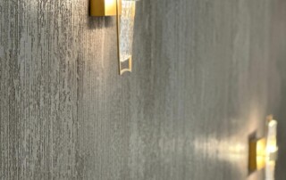 Grey Lime Plaster Accent wall - venetian plaster