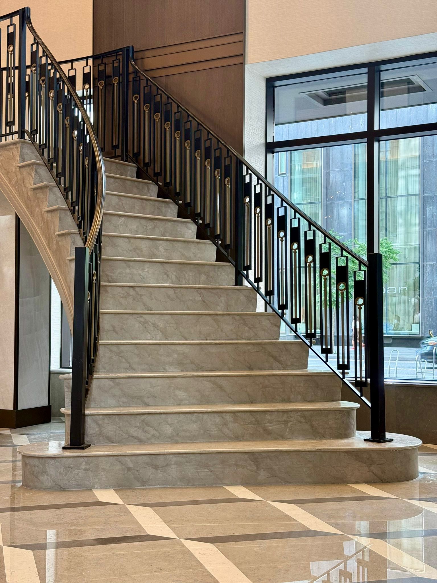 Lobby with Lime Plaster venetian Plaster lobby