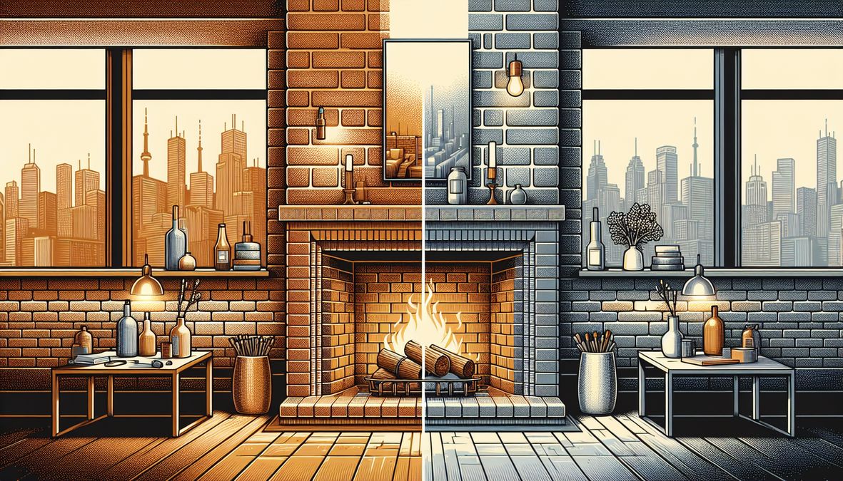 benefits of limewash vs paint for brick fireplace in Toronto
