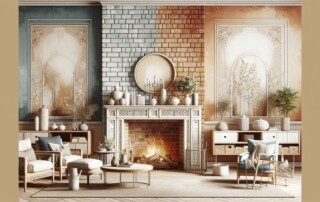 popular modern brick fireplace paint colors for homes
