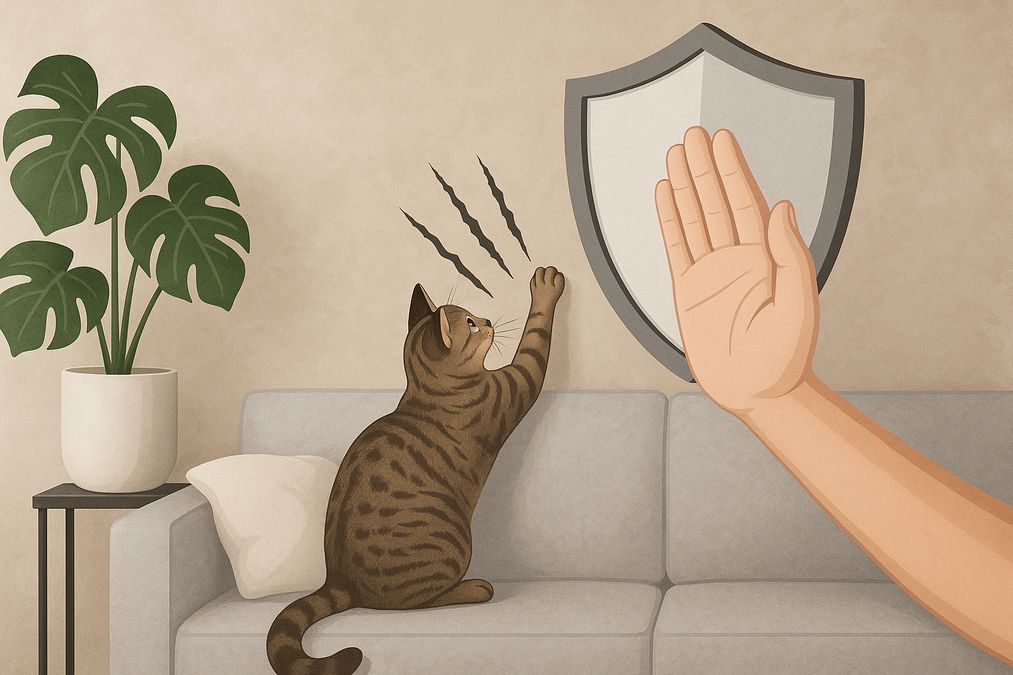 How to protect polished Venetian plaster walls from pet claws