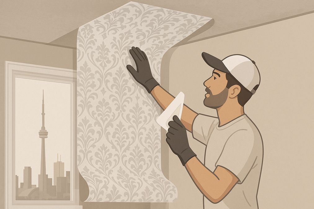 how to wallpaper a ceiling step by step guide for Toronto homes