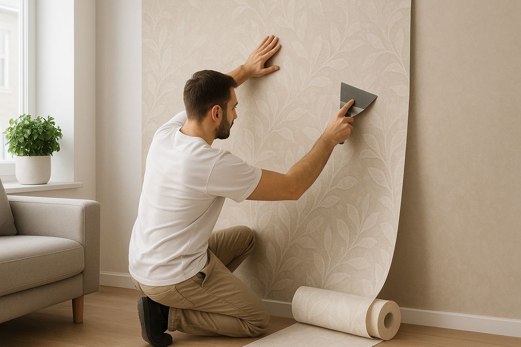 how to wallpaper a single accent wall perfectly in Toronto homes