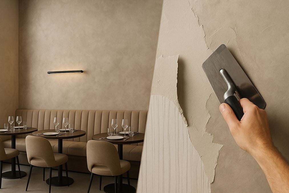 why Toronto restaurants are choosing Venetian plaster walls instead of wallpaper