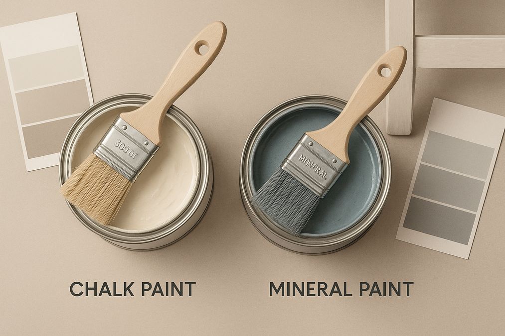 Differences between chalk paint and mineral paint for furniture