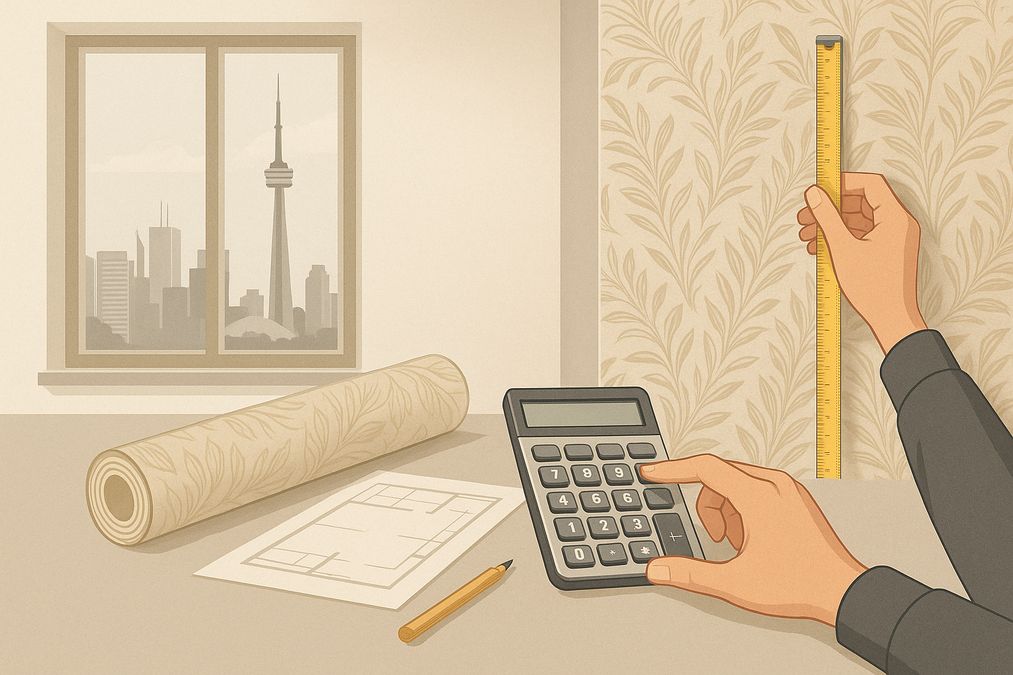 how to calculate wallpaper needed for a room in Toronto 2026