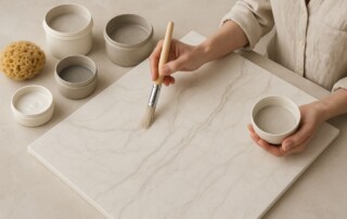 how to create marbleized paint effect by hand step by step