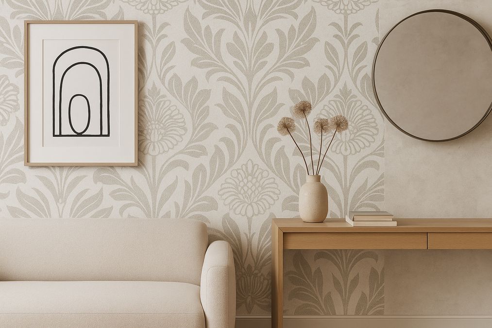 how to layer wallpaper with existing art and furniture in Toronto homes