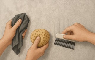 how to use sponge rag comb for decorative paint techniques