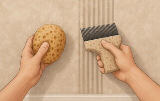 how to use sponge rag comb for decorative paint techniques